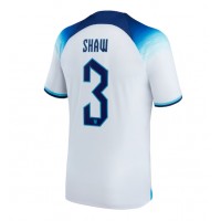 Koszulka piłkarska Anglia Luke Shaw #3 Strój Domowy MŚ 2022 tanio Krótki Rękaw